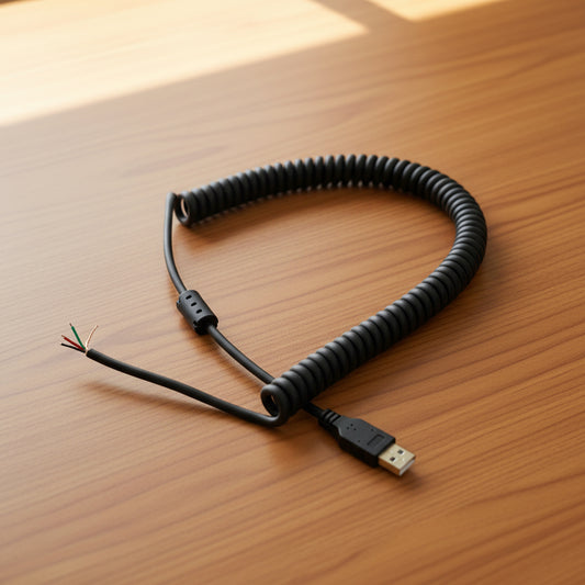 Coiled USB Cable Grayze Dynamics WebShop